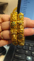Gold Plated cz stone Set of 2 bangles