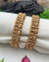 Gold plated Laxmi Temple Set of 2 bangles