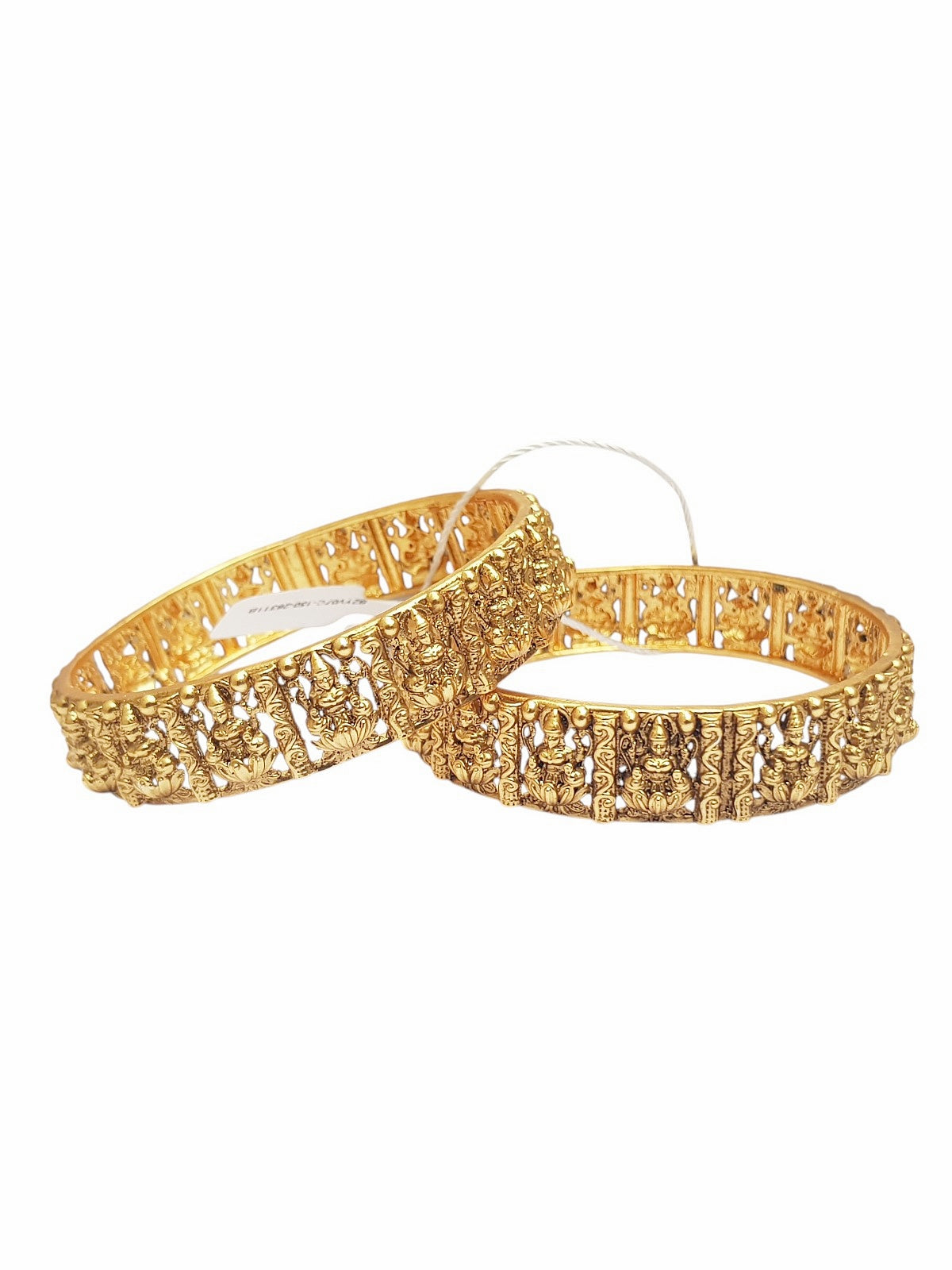 Gold plated Laxmi Temple Set of 2 bangles