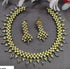 Premium Gold Plated Classic Necklace Set with Purple Lavender stones