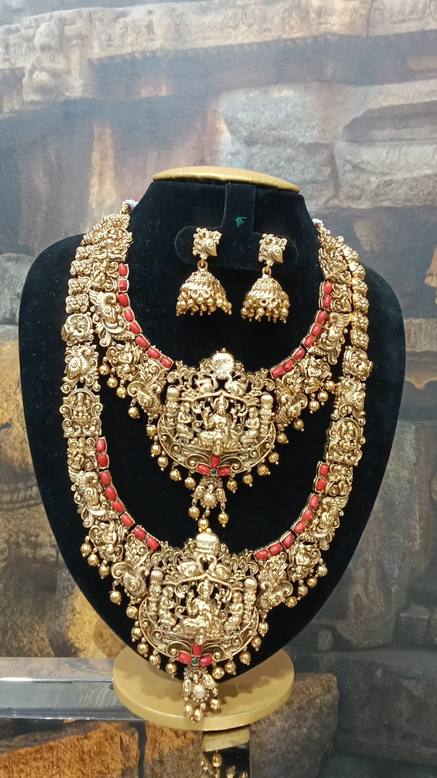 Premium Gold Plated Coral necklace Combo Set – Griiham