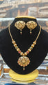Gold Plated Necklace set with Gundu Mala  0825