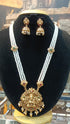 Gold Plated premium Necklace Set with Pearl Maala 0825
