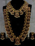 Gold Plated Stone Studded Necklace Combo Set  0825