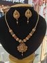 Gold Plated Necklace set with Gundu Mala  0825