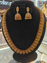 Gold Plated Long Mango Laxmi Necklace Set  0825