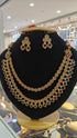 Premium Palakka Necklace Set double layer