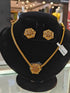 Gold Plated Premum Trendy Simple CZ Necklace set