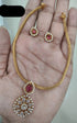 Gold Plated AD NEcklace Set