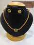 Gold Plated AD Short Necklace Set pastel color