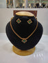 Gold Plated Simple AD Necklace Set