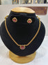 Gold Plated AD Short Necklace Set pastel color