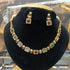 Navratna color cz zercon stone short necklace set