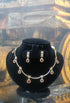 Gold Plated Red White CZ Necklace Set