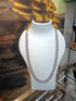 Purple American Onex stones with Drum Size and Round Hyderabadi Pearl 3 mm Layered Necklace