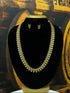 Premium 1gm gold plated Kasu with peacock motif 22 inches long necklace set