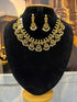 Gold Plated Premium CZ Necklace Set short/long gotipusulu