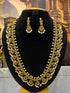 Gold Plated Premium CZ Necklace Set short/long gotipusulu