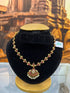 Premium Gold Plated Adige Red Muthu with Pearl necklace set