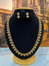 Gold Plated Long Temple Necklace Set