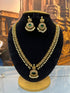Gold Plated Long CZ Necklace Set