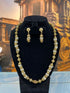 Gold Plated Long Necklace Set with Gundu and pearls