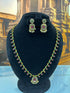 Gold Plated Long CZ Necklace Set
