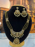 Gold Plated Three Line Ball Chain Long necklace Set