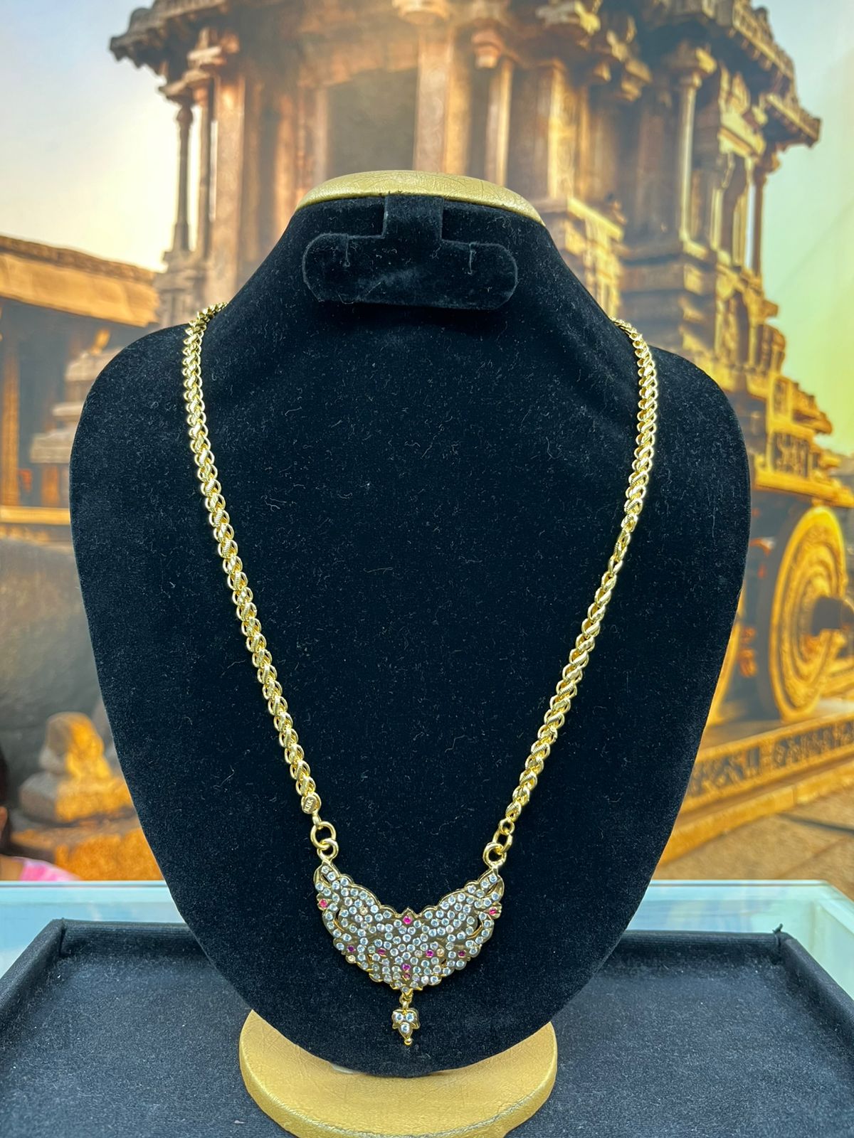 Premium Gold Plated Adige Pendant with Chain (Copy)