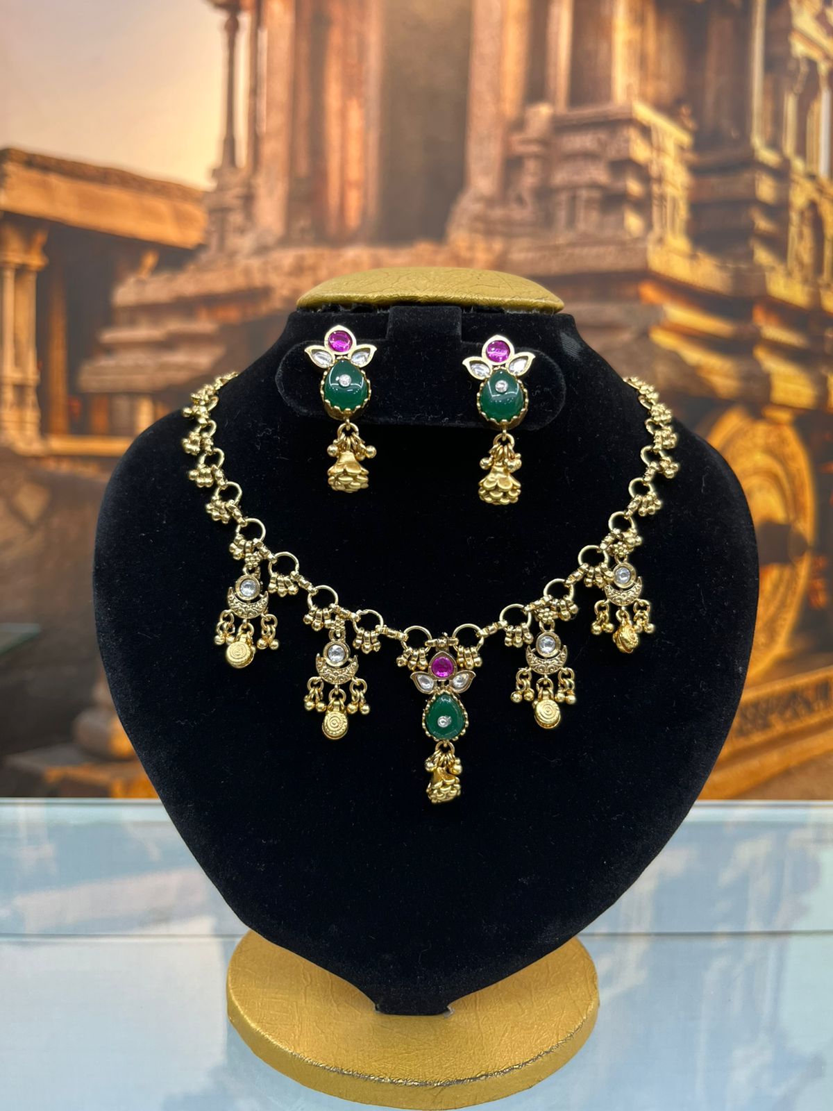Gold plated Premium Medium Flexible Necklace set