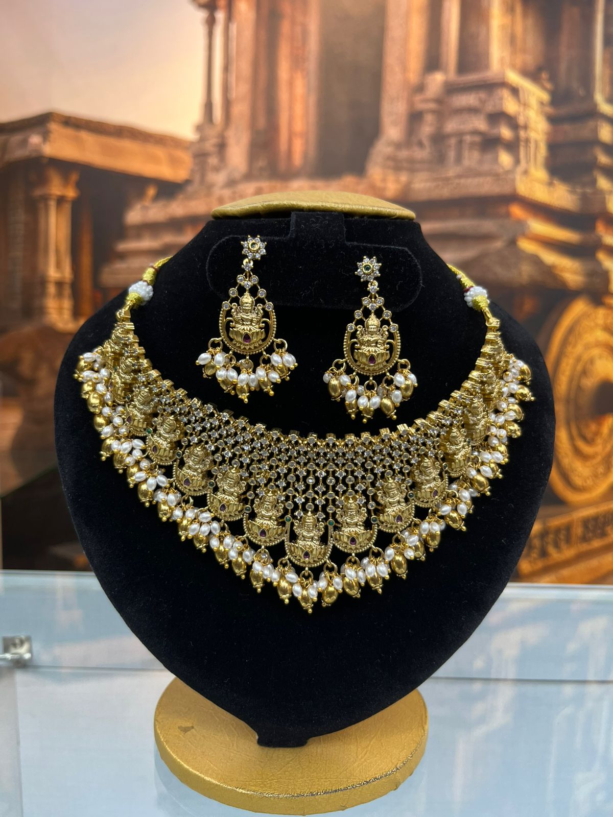 Gold Plated Premium Choker Necklace Set