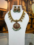 one gram gold plated antique jadau necklace set