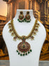 one gram gold plated antique jadau necklace set