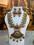 one gram gold plated antique jadau necklace set