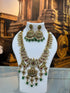 one gram gold plated antique jadau necklace set
