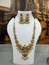 Premium Gold Plated CZ Temple Long Necklace Set