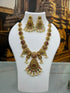 Premium Gold Plated Medium Length Temple necklace Set