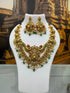 Premium Gold Plated Medium Length Peacock Temple necklace Set