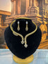Premium Stone Studded CZ Hasli Necklace Set