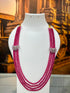 Premium 4 Line Onyx Stone Maala with CZ Mopu