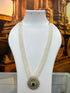 Premium 6 Line 2mm Hyderabadi Pearl Maala with Pendant