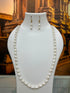 Single Line Certified Fresh Water Pearl maala with earrings