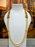 2 line Swarovski pearl with beads and side Mopu necklace