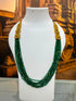Zero size green beads with side Mopu necklace set