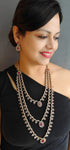 Premium Quality Long layer necklace set with cz stones Stones