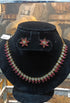 Premium Victorian Ruby Red /Emerald Green CZ Necklace Set  0825
