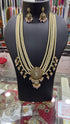 Hyderabadi pearls Maharani layered Necklace Har with 25 inches with Kundan and Duldul hangings