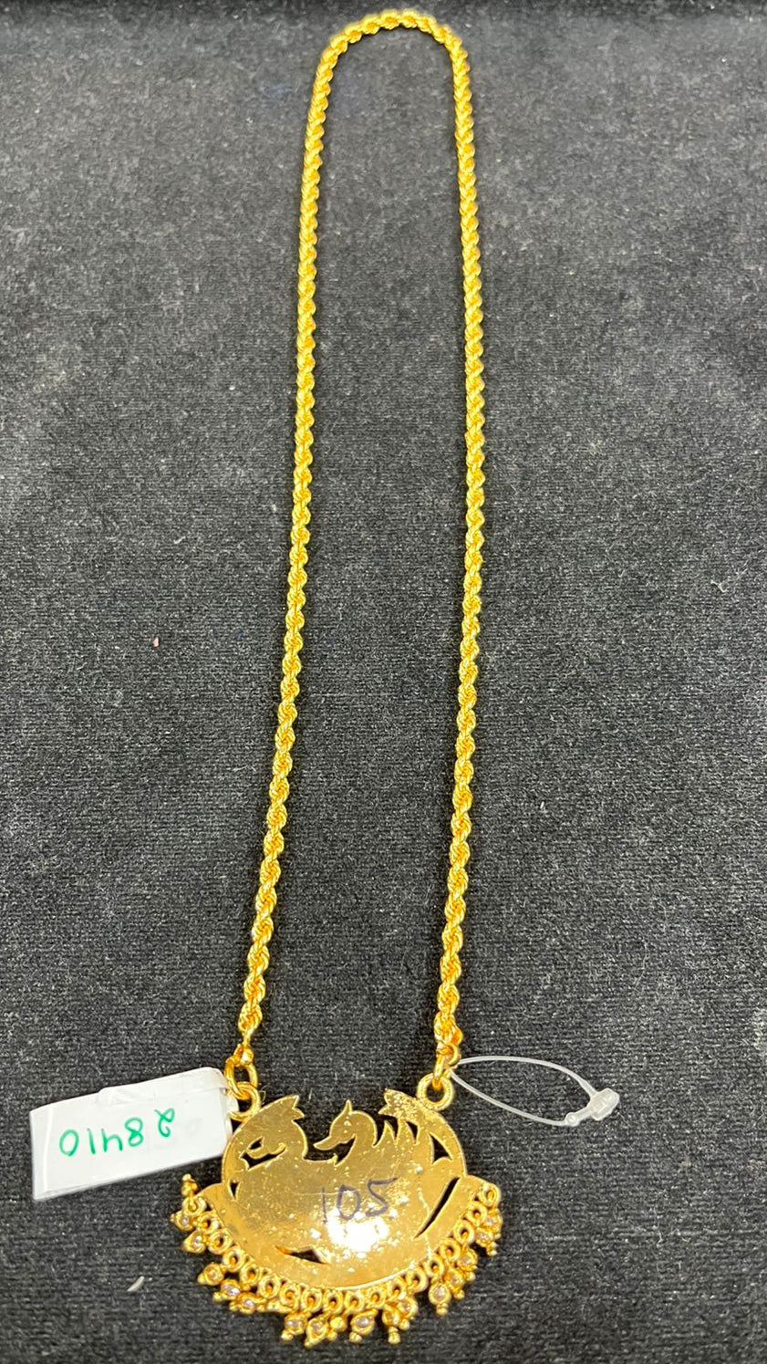Premium Gold Plated Adige Pendant with Chain