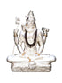 White Gold Plated Grand Shiva Shankar Statue idol with Height 20cm - Griiham