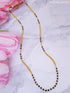 1 gm Micro gold plated 30 inches Chain with Black Beed 10735N